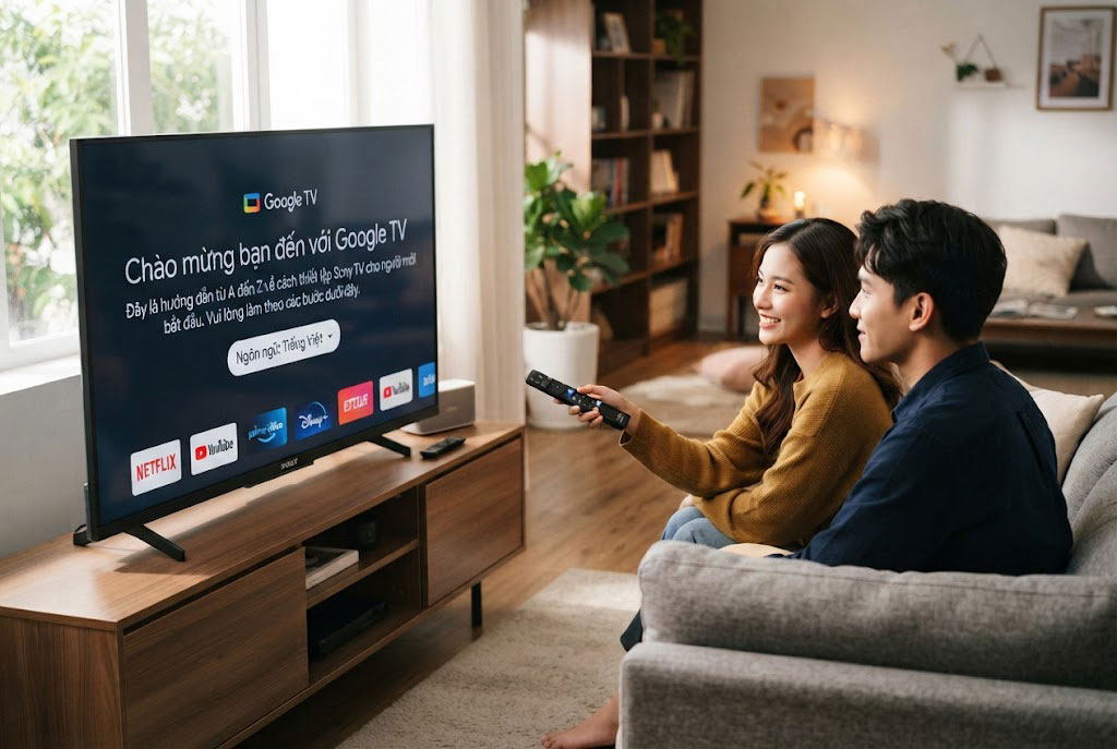 Cẩm nang từ A-Z về cách thiết lập google tivi Sony cho người mua lần đầu