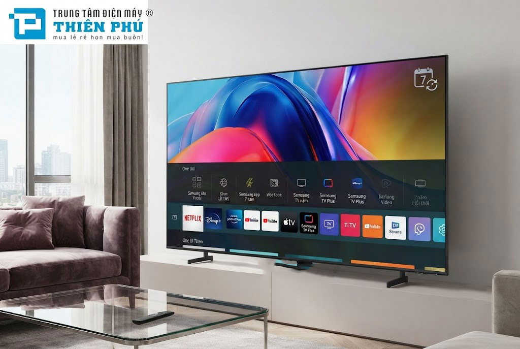 Mua tivi Samsung UA65M70HAKXXV không sợ lỗi thời nhờ One UI Tizen hỗ trợ cập nhật 7 năm