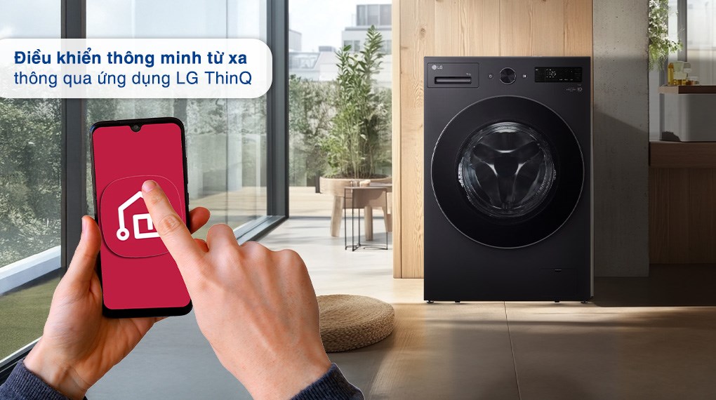 Hướng dẫn cách kết nối điện thoại với máy giặt LG cửa trên FX1414S3KA