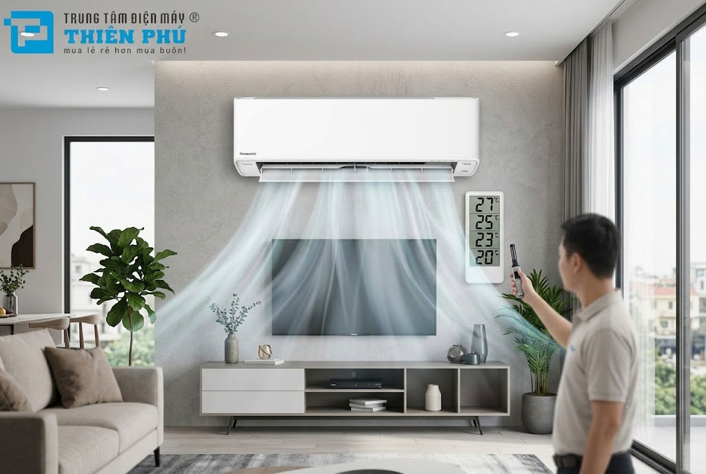Test hiệu năng điều hòa Panasonic CS-U18BKH-8: Bật iAuto-X mất bao lâu để phòng làm mát sâu?