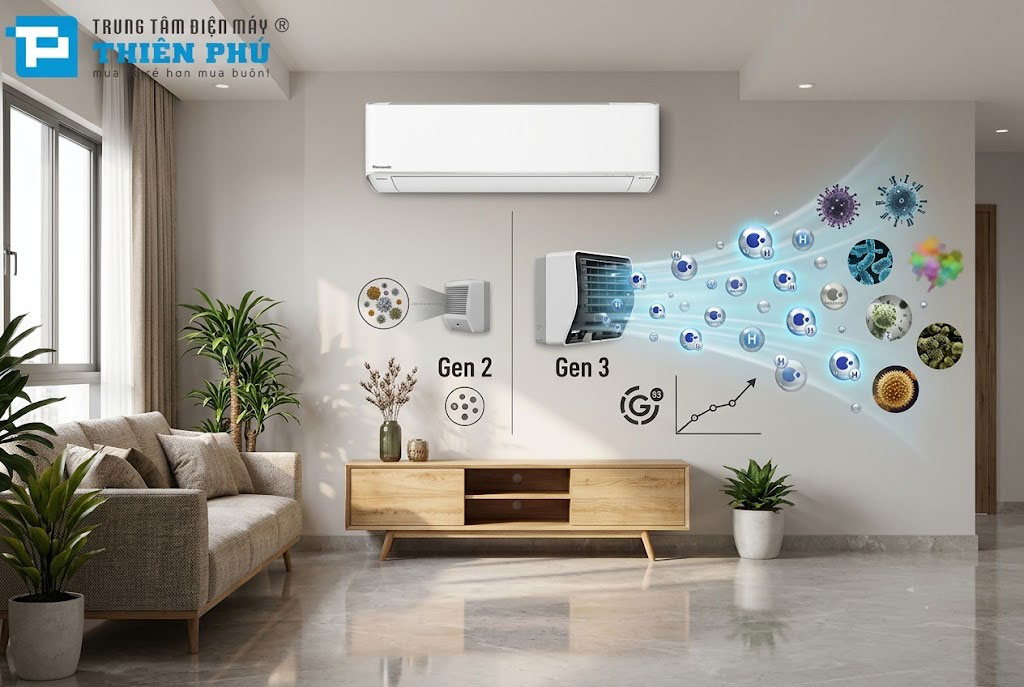 Đánh giá công nghệ Nanoe-X thế hệ 3 trên điều hòa Panasonic CS-XU24BKH-8 khác gì so với thế hệ cũ?