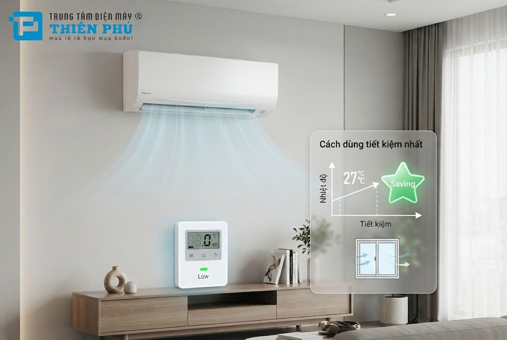 Điều hòa Daikin FTF25XAV1V dùng có tốn điện không? Cách dùng tiết kiệm nhất