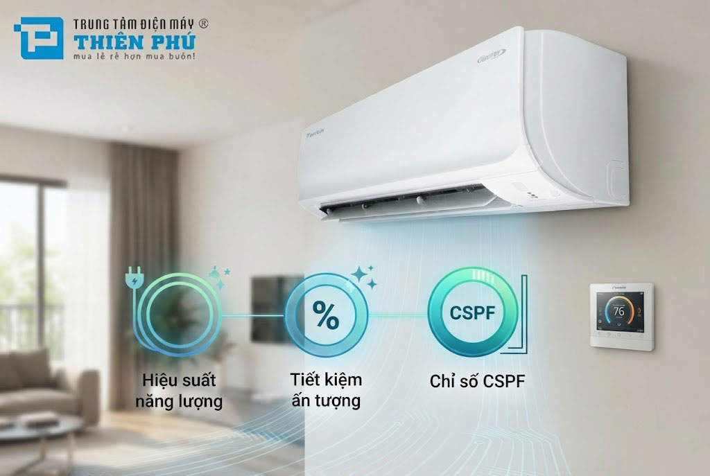 Điều hòa Daikin FTHF25XVMV tiết kiệm điện như thế nào? Tiết lộ chỉ số CSPF ấn tượng