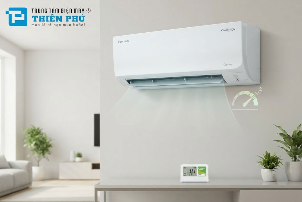 Điều hòa Daikin FTHF25XVMV tiết kiệm điện như thế nào? Tiết lộ chỉ số CSPF ấn tượng