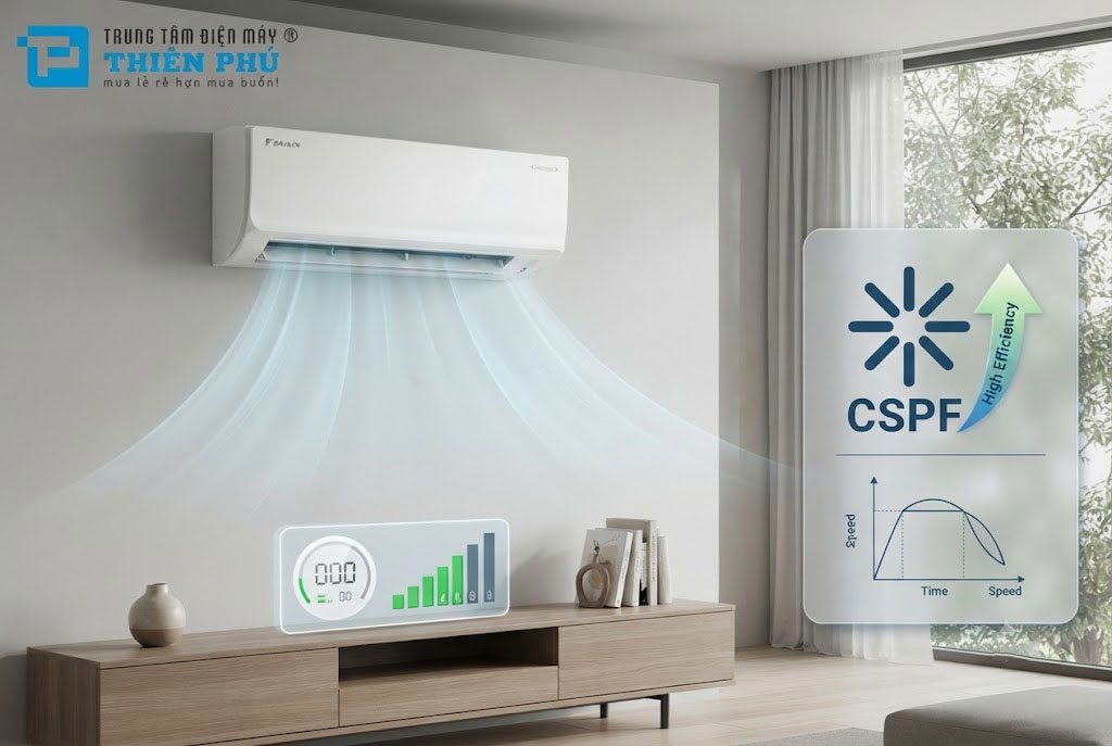 Điều hòa Daikin FTHF25XVMV tiết kiệm điện như thế nào? Tiết lộ chỉ số CSPF ấn tượng