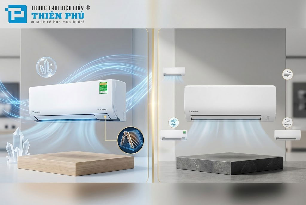 Điều hòa Daikin FTKM25AVMV cao cấp có gì vượt trội hơn các dòng Daikin inverter tiêu chuẩn?