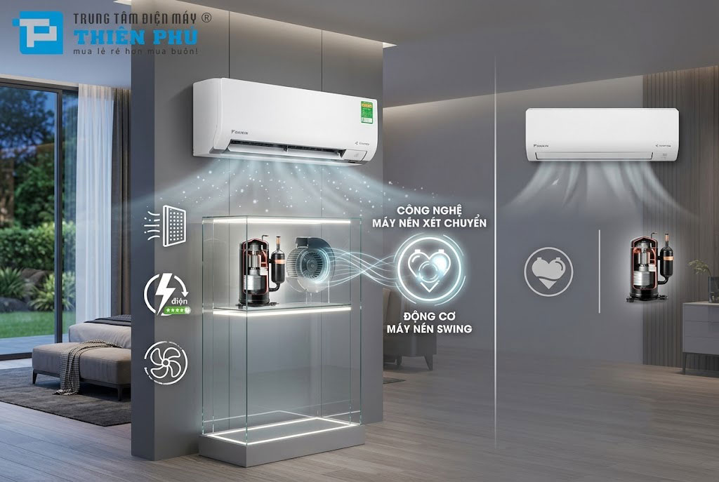Điều hòa Daikin FTKM25AVMV cao cấp có gì vượt trội hơn các dòng Daikin inverter tiêu chuẩn?