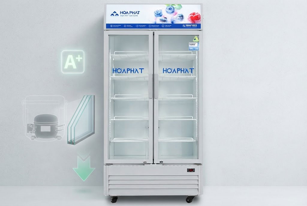 Tủ mát Hòa Phát 812 lít HSR D6812 có tiết kiệm điện tốt không?