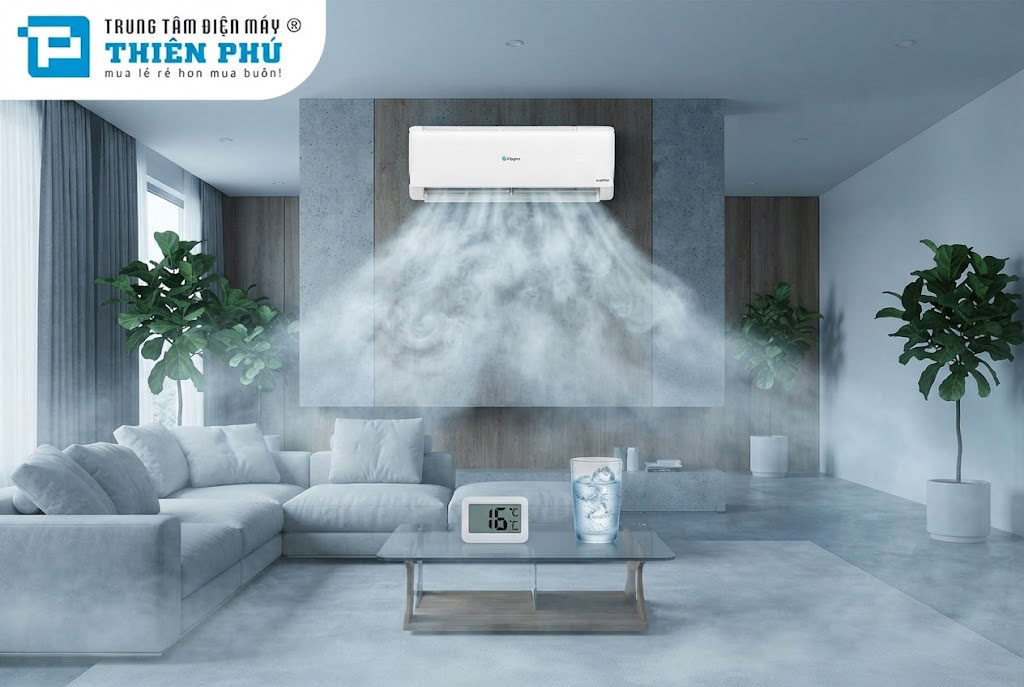Đánh giá tốc độ làm lạnh của điều hòa Casper JC-24IU36: Phòng 35m2 mất bao lâu để mát sâu?