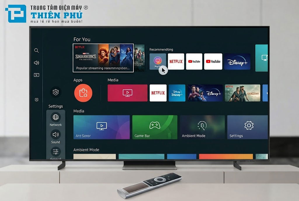 Đánh giá hệ điều hành Tizen trên smart tivi Samsung QA65QN70H với giao diện mới liệu có dễ dùng?