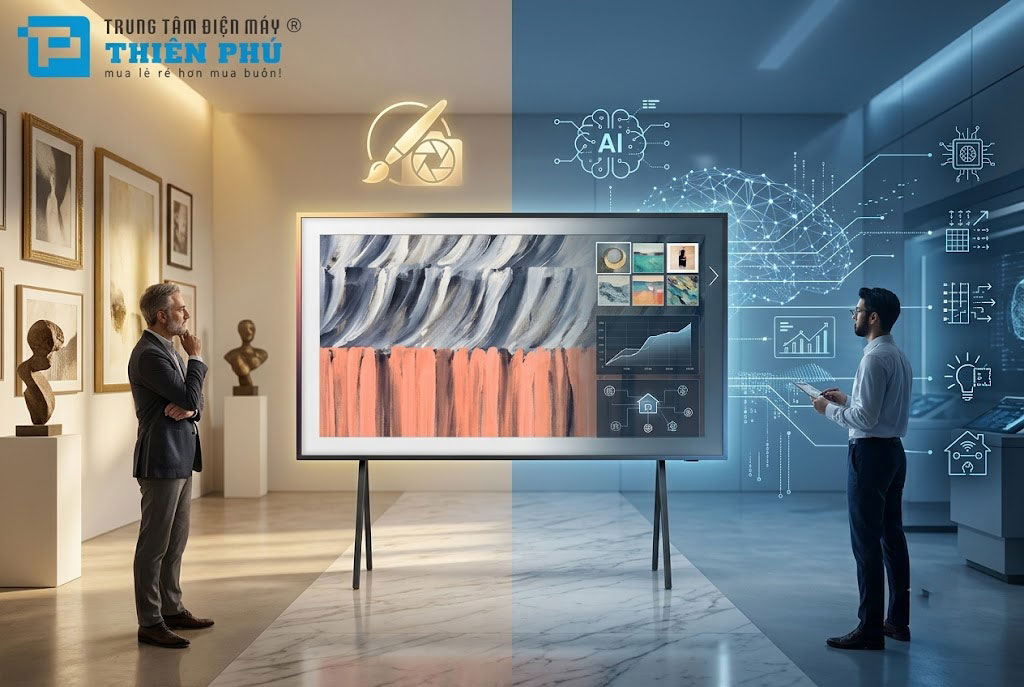 Review smart tivi Samsung QA75LS03HEKXXV The Frame QLED 75 inch: Đỉnh cao thẩm mỹ và AI