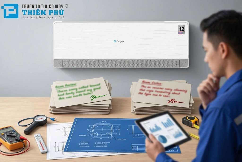 Bối rối vì điều hòa Casper QH-12IU36A người khen kẻ chê: Góc nhìn thực tế từ chuyên gia
