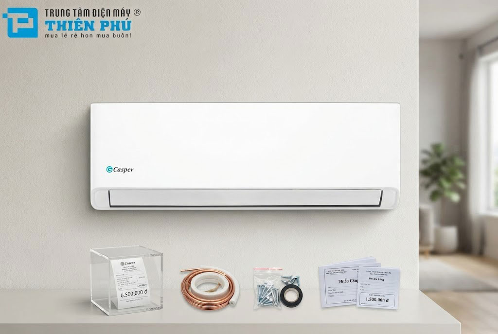 Chi phí thực tế để sở hữu điều hòa Casper SC-12FB36A: Giá máy, tiền công và vật tư hết bao nhiêu?