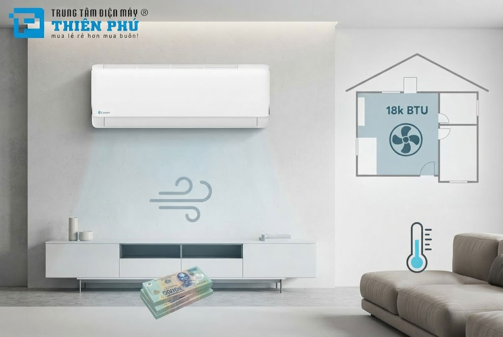 Chi ra chưa đến 10 triệu, điều hòa Casper SC-18FB36M là dòng máy 18000btu tối ưu nhất cho bạn
