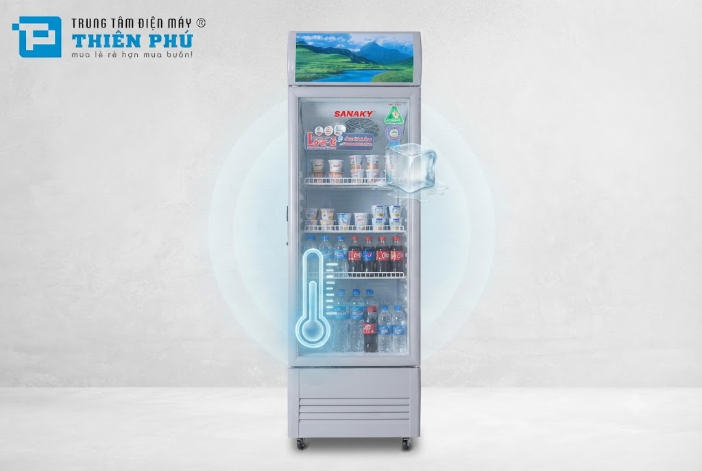 Mất điện thì tủ mát Sanaky 340 lít VH-408KL giữ lạnh được bao lâu?