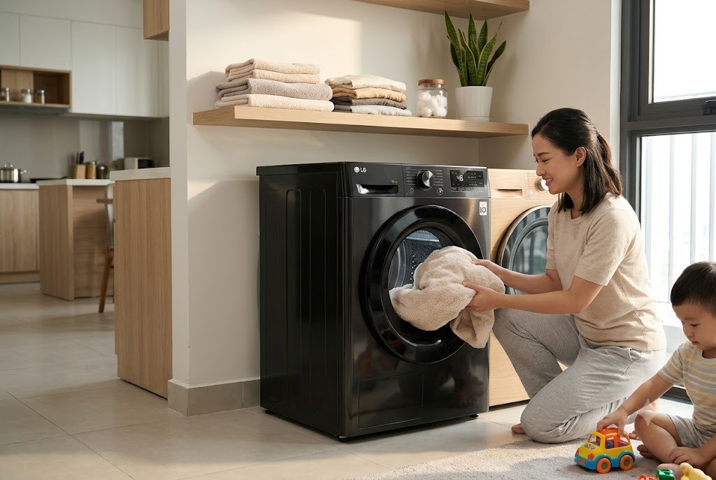 Máy sấy quần áo LG 9kg RB09NHP5O lựa chọn cân nhắc cho gia đình hiện đại