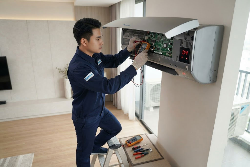 Điều hòa Daikin báo lỗi U4, A6, E7: Nguyên nhân và cách khắc phục nhanh
