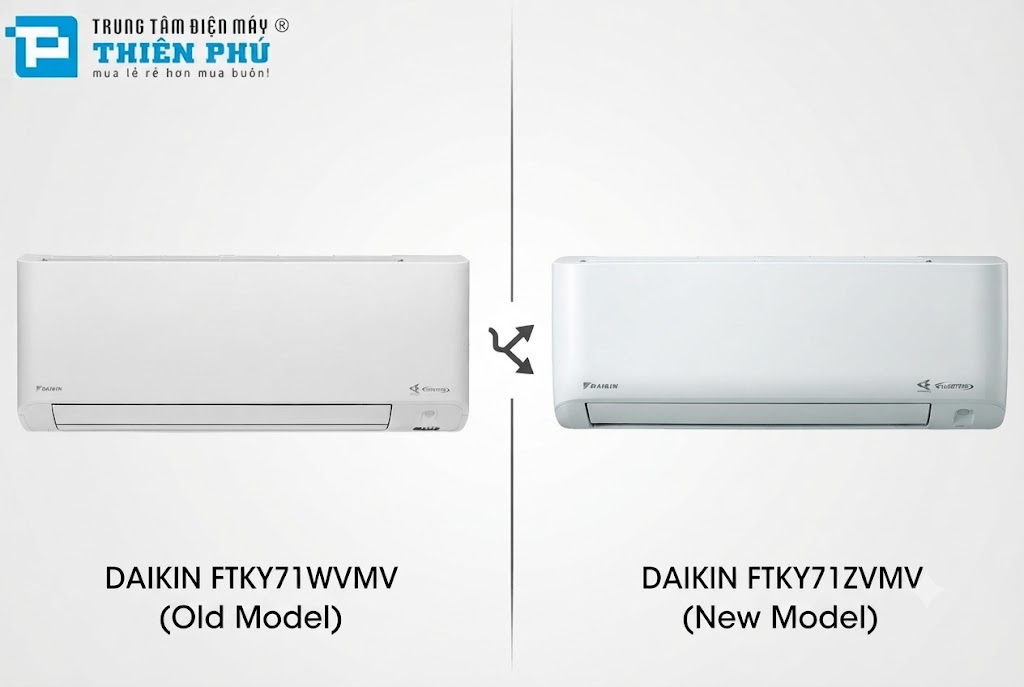 Sự khác biệt giữa điều hòa Daikin FTKY71ZVMV thế hệ mới và model cũ FTKY71WVMV là gì?