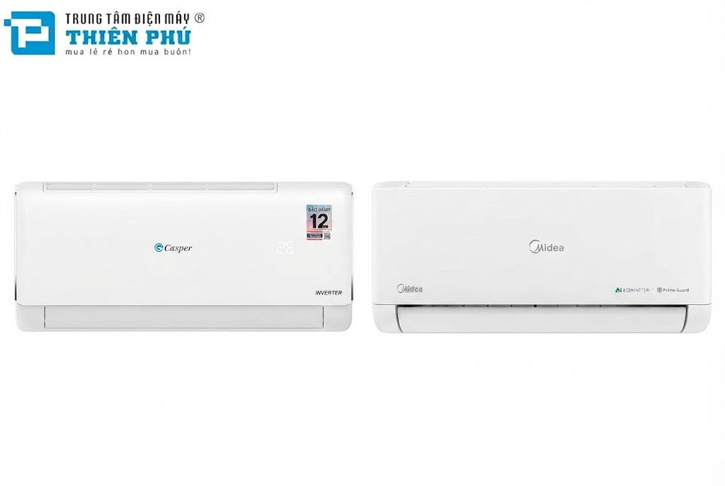 Tầm giá 10 triệu nên mua điều hòa Casper JC-18IU36 hay Midea MSCE-19CRFN8 tốt hơn?