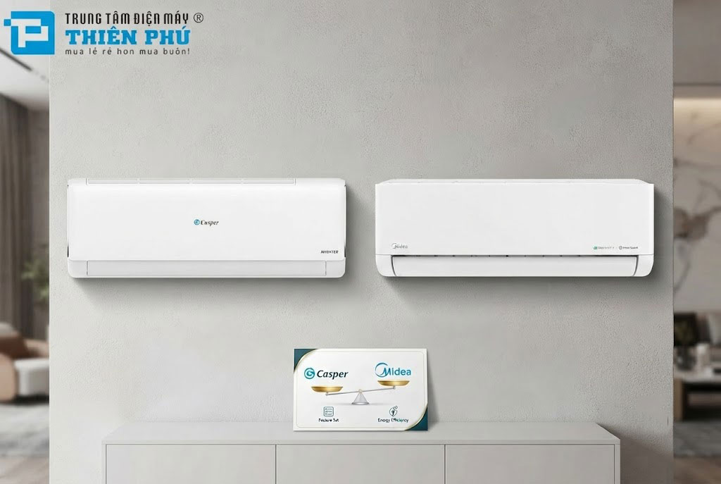 Tầm giá 10 triệu nên mua điều hòa Casper JC-18IU36 hay Midea MSCE-19CRFN8 tốt hơn?