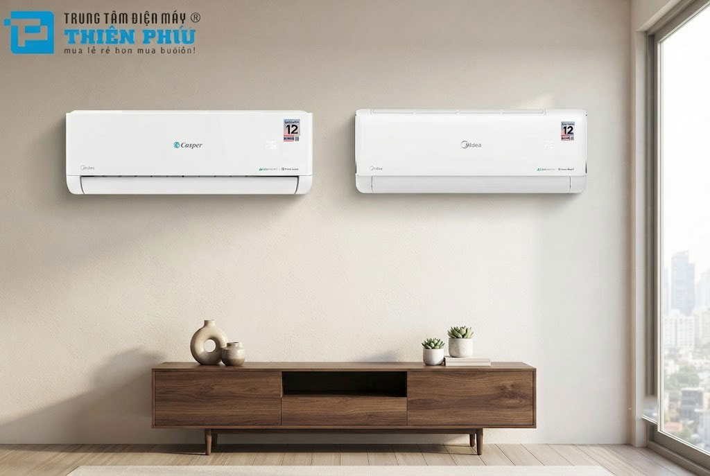 Tầm giá 10 triệu nên mua điều hòa Casper JC-18IU36 hay Midea MSCE-19CRFN8 tốt hơn?