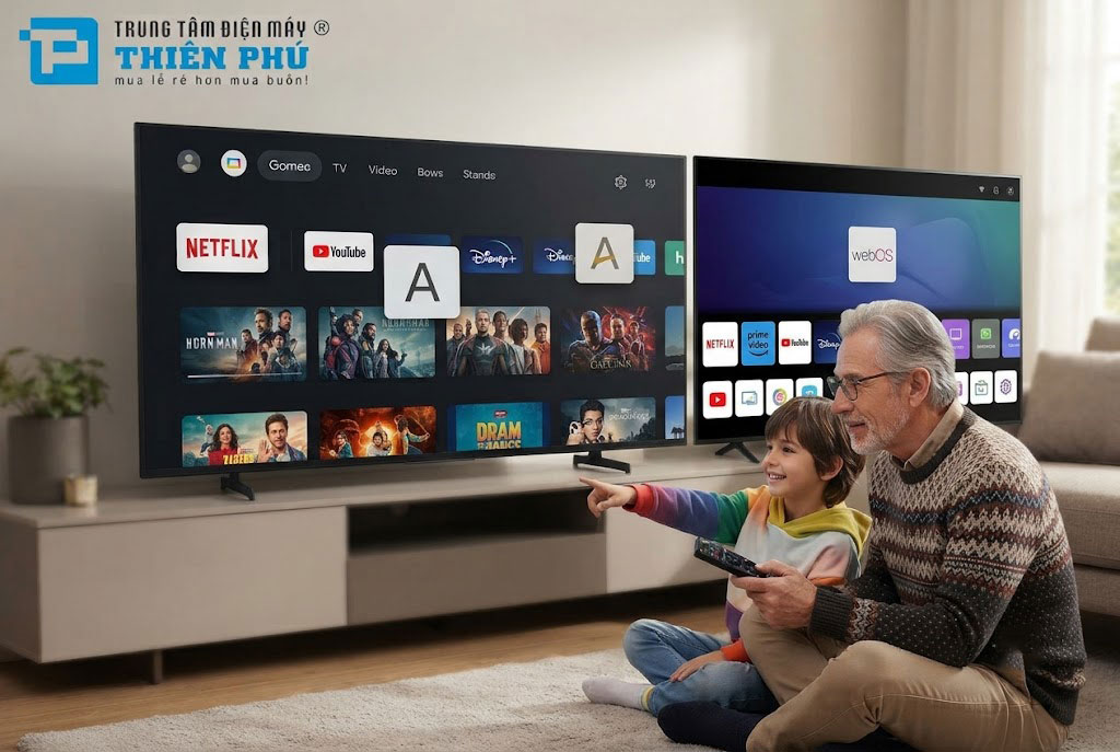 So sánh Google TV của tivi Sony và WebOS của tivi LG: Giao diện nào dễ dùng cho người già?