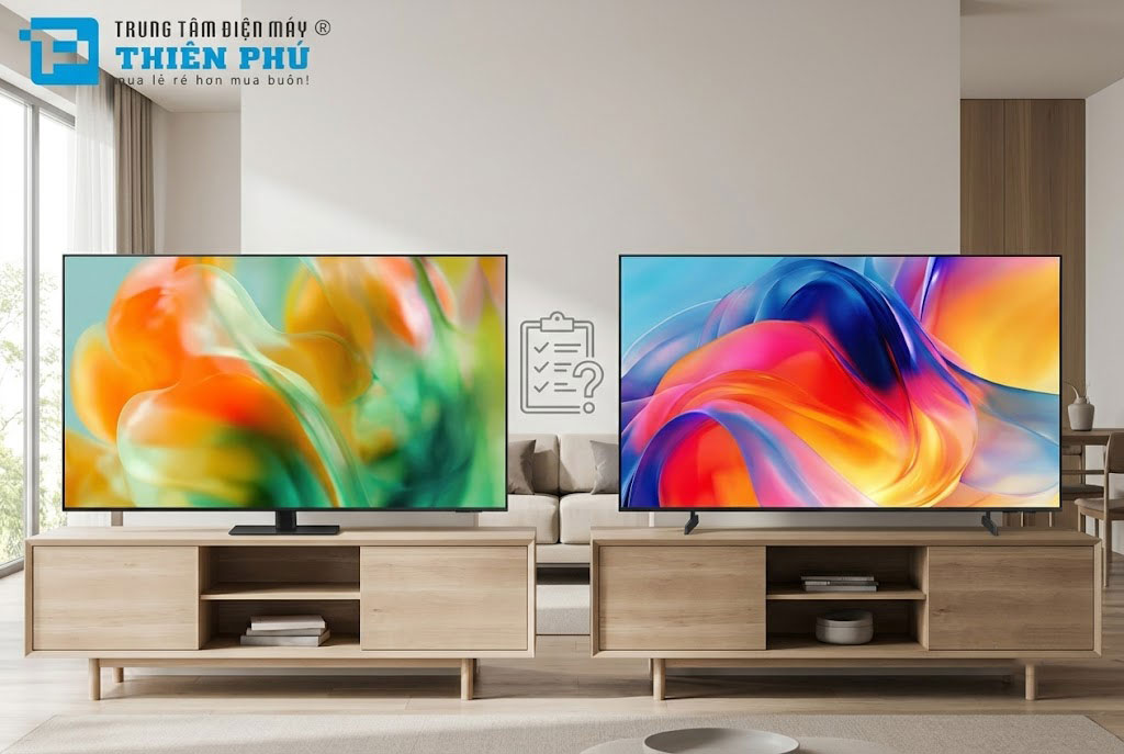 So sánh hai model tivi Samsung 75 inch UA75M80H và UA75M77H có gì khác nhau?