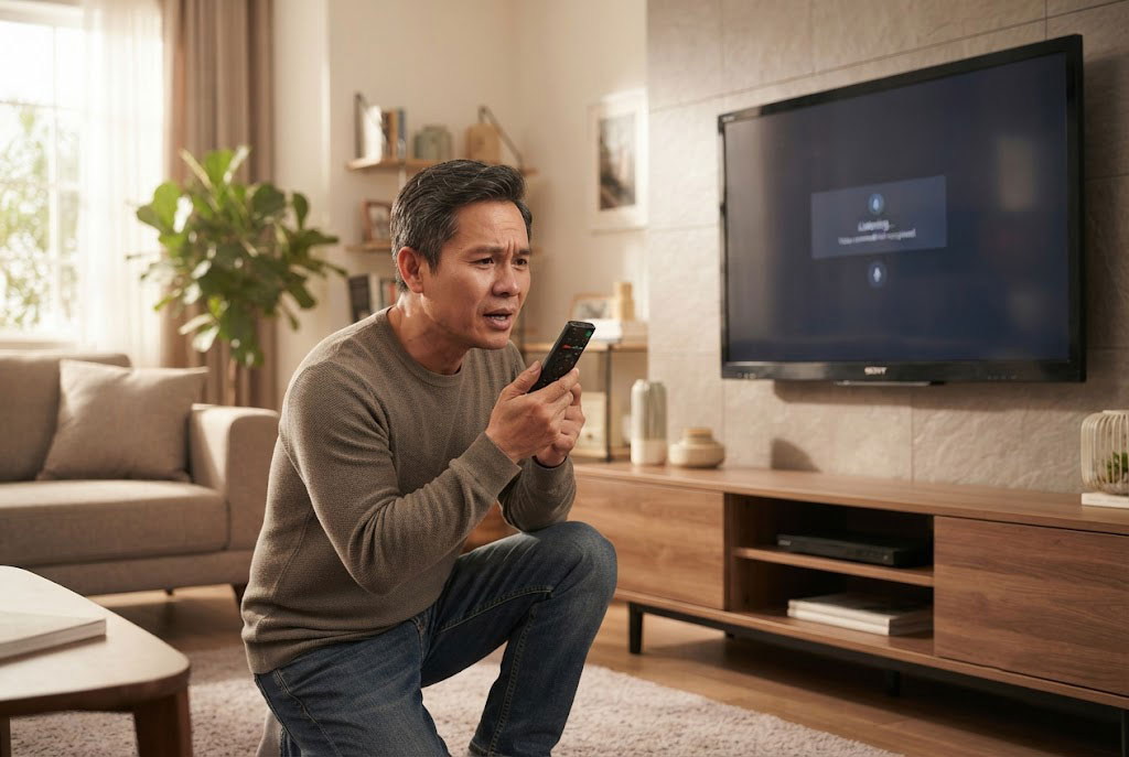 Tại sao tivi Sony không nhận điều khiển giọng nói? Do Remote hay do tivi?